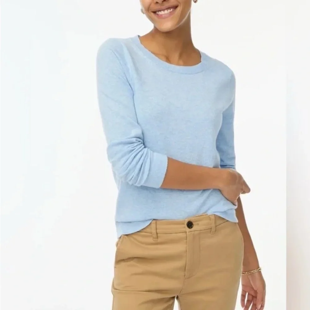 J. Crew bundle merino wool Teddie Pink and Blue Sweater Set